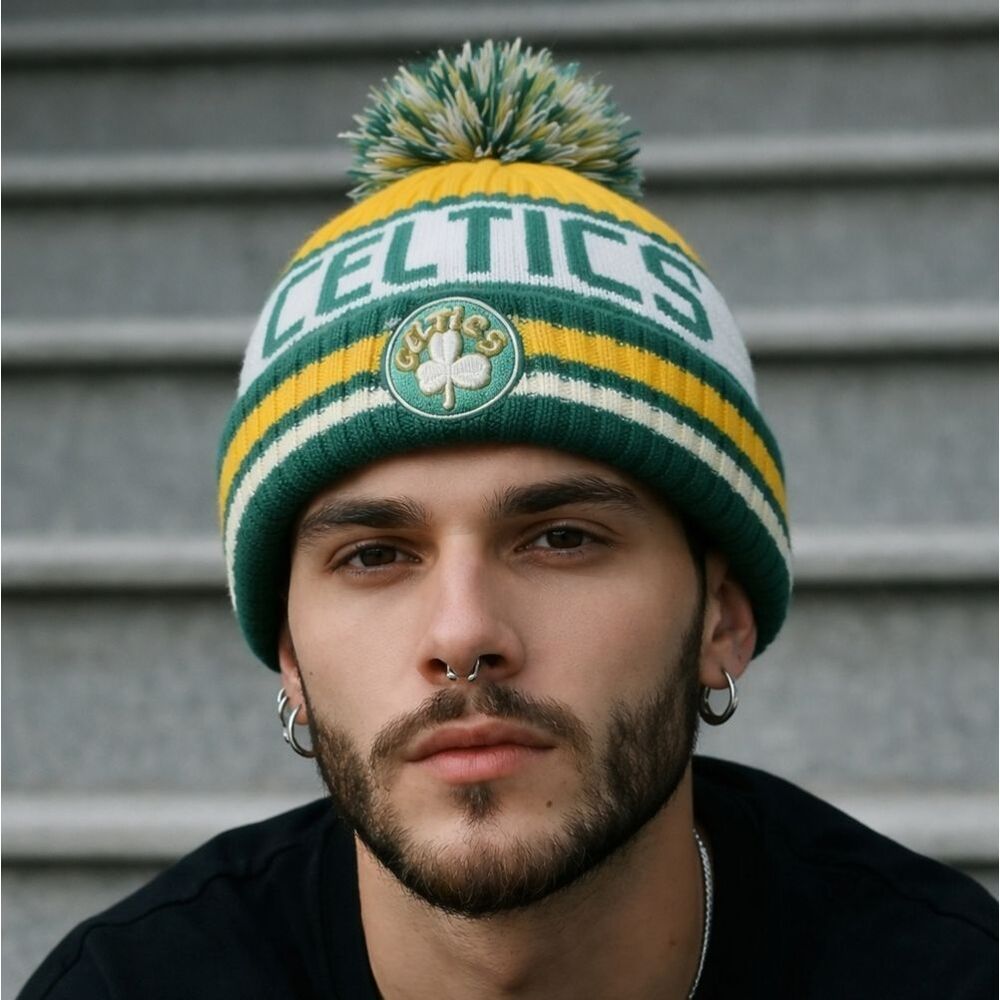 Celtics Green and Yellow Beanie